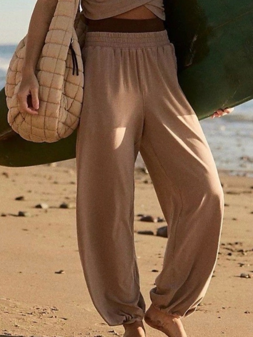 Free People Hot Shot Crossover pants. NWT. Evergreen